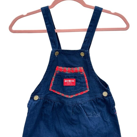 OshKosh b'gosh Vintage 1980's USA Union Made Vestbak Jumper Dress Size 6X - Picture 2 of 7